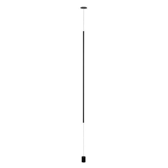 Piantana pendente nera tubolare sospesa attacco a soffitto led 20w 3000k