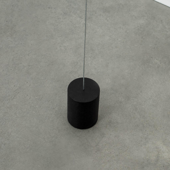 Piantana pendente nera tubolare sospesa attacco a soffitto led 20w 3000k