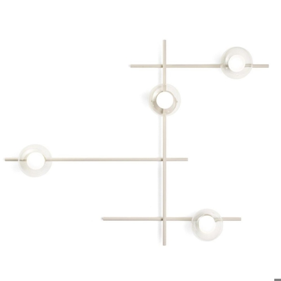 Miloox mikado cipria applique da parete moderna braccio orientabile