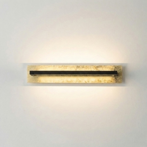 Applique foglia oro nero led 18w cct girevole perenz illuminazione