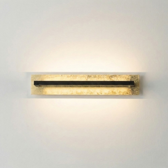 Applique foglia oro nero led 18w cct girevole perenz illuminazione