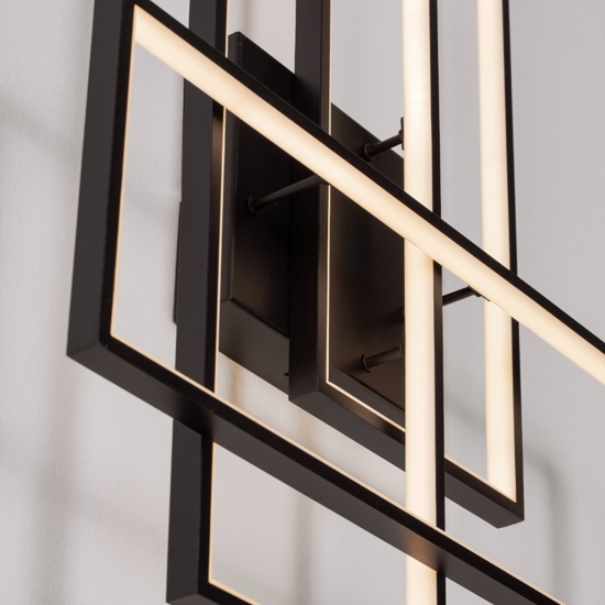 Plafoniera moderna per soggiorno led 3200k design nero