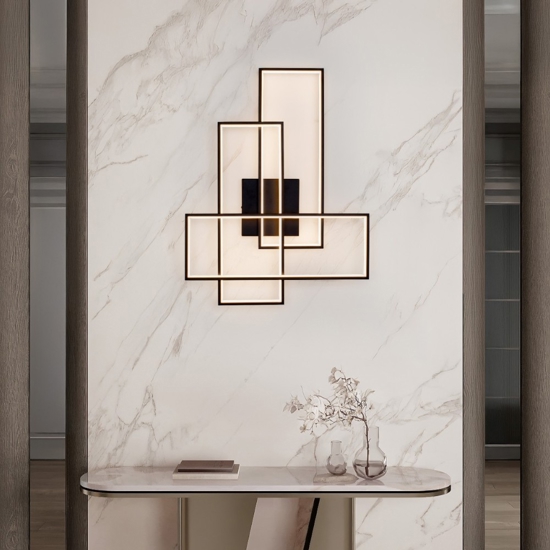 Plafoniera moderna per soggiorno led 3200k design nero