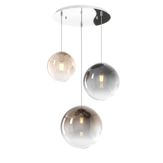 Lampadario toplight per soggiorno moderno sfere bocce vetro multicolor