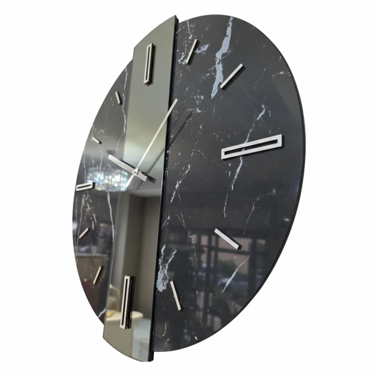 Orologio da parete 60cm particolare design kerlite specchio fume