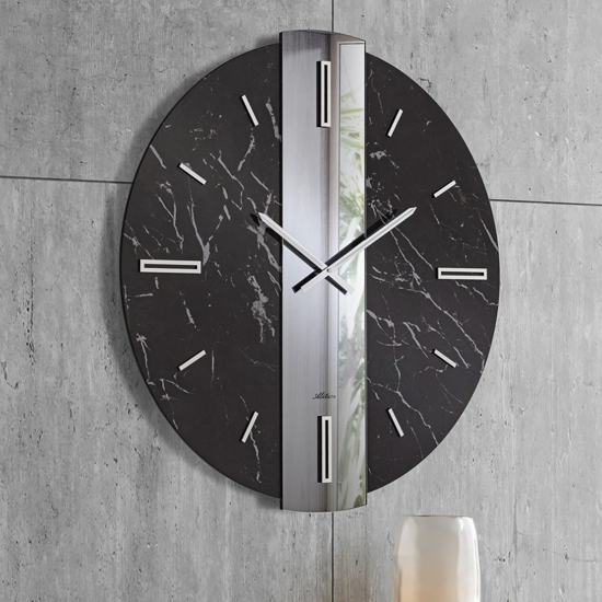 Orologio da parete grande 80cm particolare kerlite specchio fume