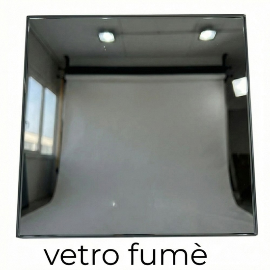 Orologio da parete grande 80cm particolare kerlite specchio fume