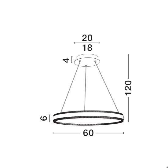 Lampadario moderno per salotto anello oro led 3000k dimmerabile