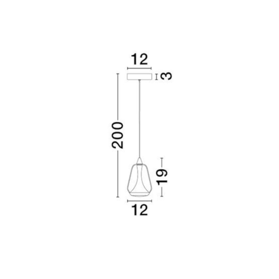 Lampada a sospensione in vetro design moderna led 3000k oro ottone