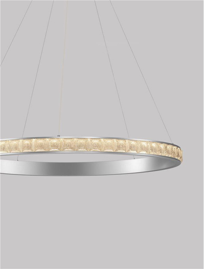 Lampadario per soggiorno contemporaneo led 3000k cristalli 100cm