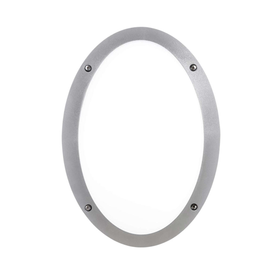 Top light milano plafoniera da esterno grigia anti corrosione ip66