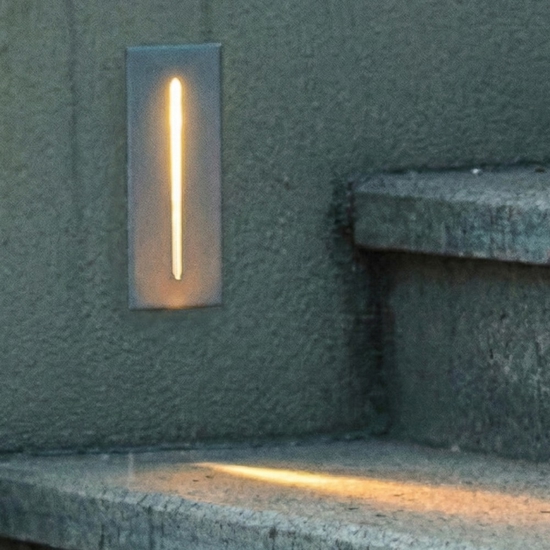 Segnapasso led 3w 3000k per esterno grigio da incasso fp
