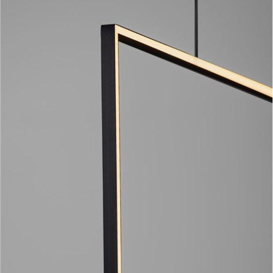 Lampada da terra design moderno quadrato sospeso led 3000k nero