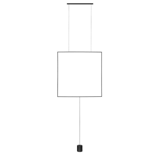 Lampada da terra design moderno quadrato sospeso led 3000k nero