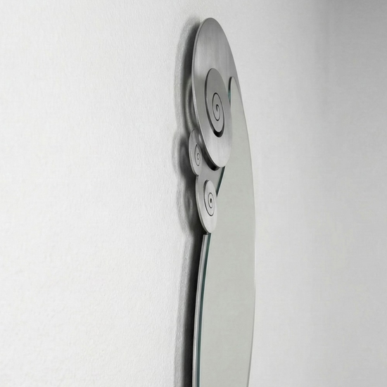 Specchio verticale 63x130 contemporaneo foglia argento per ingresso