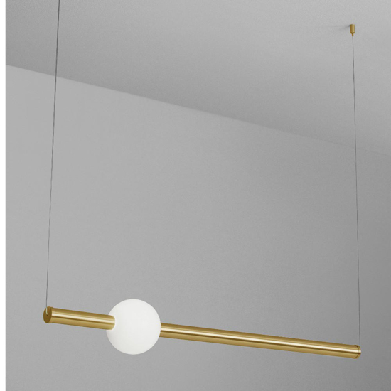 Lampadario a sospensione design per tavolo da pranzo oro