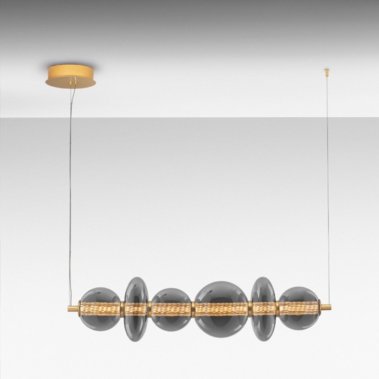 Lampadario moderno orizzontale per soggiorno contemporaneo