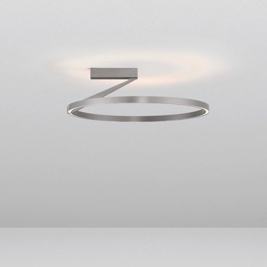 Plafoniera led 44w 2700k 3000k 4000k cerchio grigio nichel biemissione