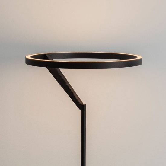 Lampada nera da terra design moderna led 26w 3000k biemissione