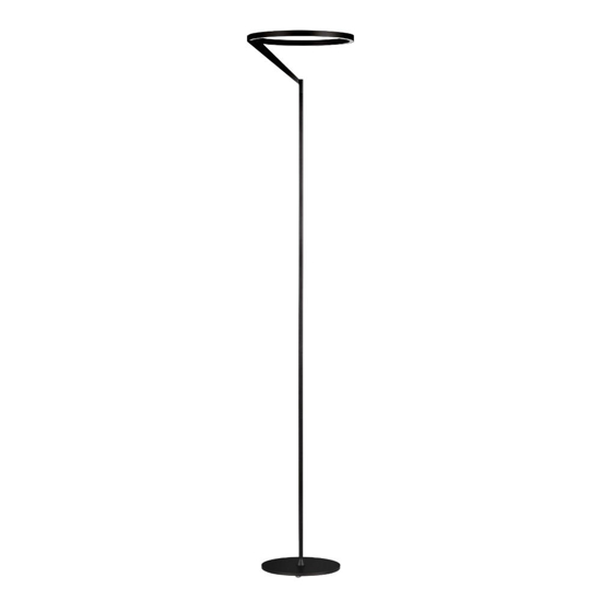 Lampada nera da terra design moderna led 26w 3000k biemissione