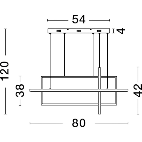 Lampadario design geometrico nero led 2700k-3500k-5000k per cucina moderna