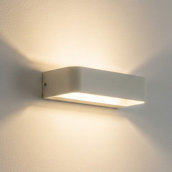 Top light smart applique led rettangolare sabbia 20w cct moderna