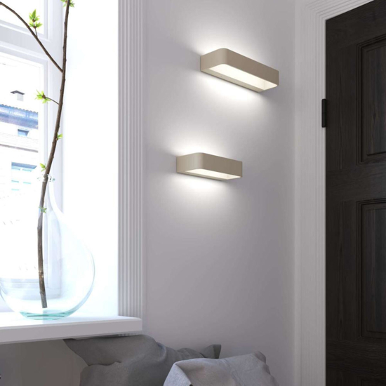 Top light smart applique led rettangolare sabbia 20w cct moderna