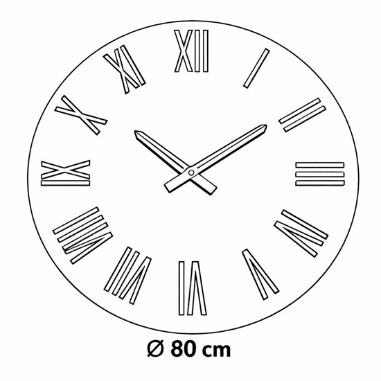 Orologio rotondo moderno 80cm specchio bronzo e numeri foglia oro
