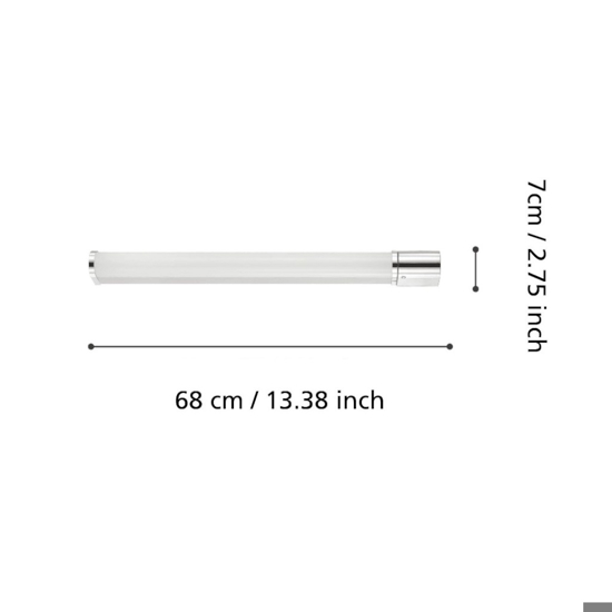 Tragacete eglo applique da bagno per specchio led 4000k ip44