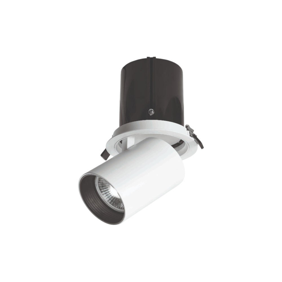 Faretto da incasso estraibile led 15w 3000k orientabile bianco per cartongesso
