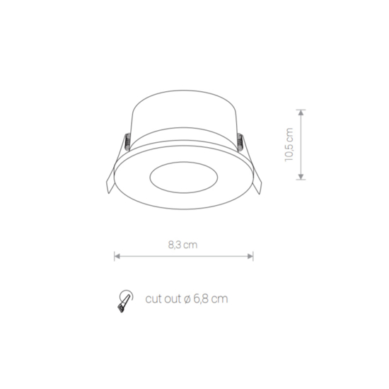 Faretto da incasso soffitto rotondo nero per bagno doccia ip54 gu10 220v