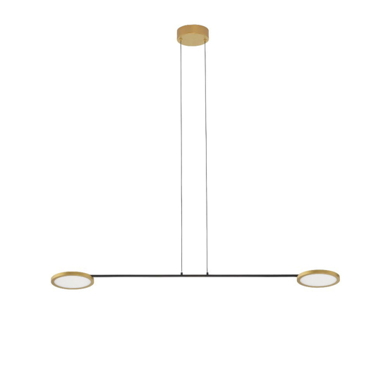 Lampadario moderno per tavolo da pranzo nero oro led 3000k luci orientabili