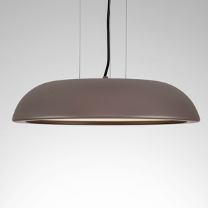 Lampadario cupola marrone led 25w 3000k per tavolo rotondo