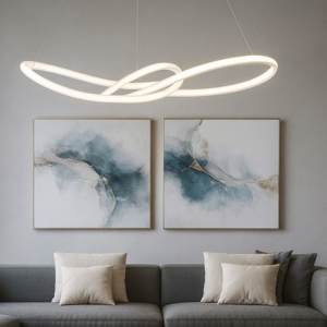 Lampadario moderno bianco led 3000k design