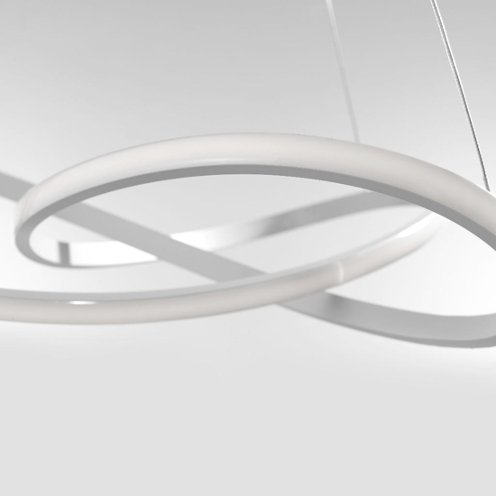 Lampadario moderno bianco led 3000k design