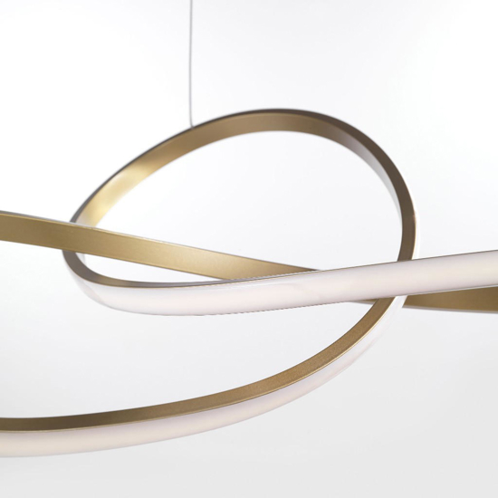 Lampadario moderno per tavolo da pranzo led 3000k oro spazzolato