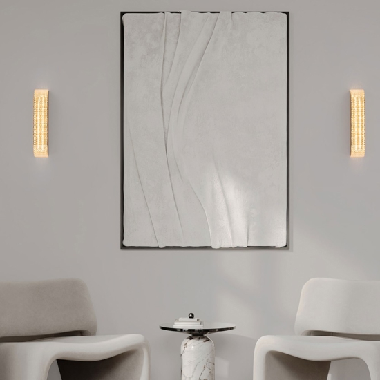 Applique oro da parete contemporanea led 10w 3000k effetto cristallo