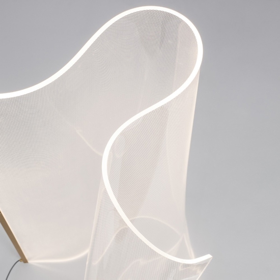 Lampada da terra vela led 31w 3000k design moderna oro