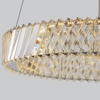 Lampadario camera matrimoniale cerchio anello di cristallo contemporaneo led 46w 3500k