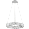 Lampadario camera matrimoniale cerchio anello di cristallo contemporaneo led 46w 3500k