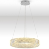 Lampadario camera matrimoniale cerchio anello di cristallo contemporaneo led 46w 3500k