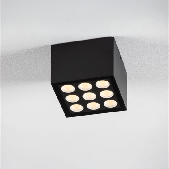 Plafoniera per esterno cubo antracite led 17w 3000k