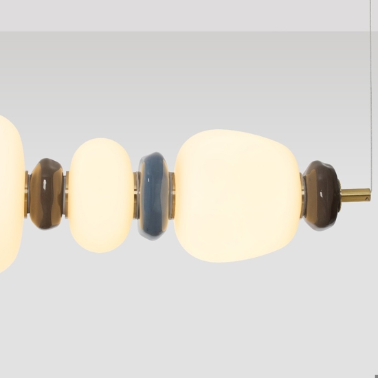 Lampadario per tavolo da cucina moderna vetro porcellana led 3000k