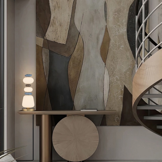 Lampada da tavolo design moderna vetro porcellana led 3000k