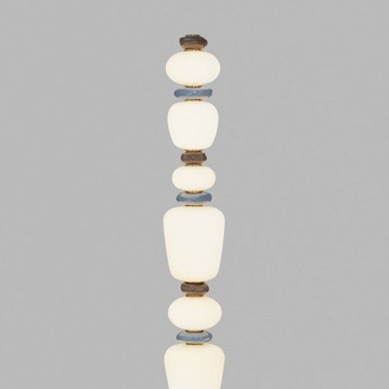 Lampada da terra piantana design moderna led 3000k vetro porcellana