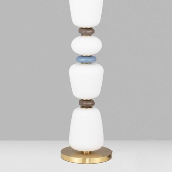 Lampada da terra piantana design moderna led 3000k vetro porcellana