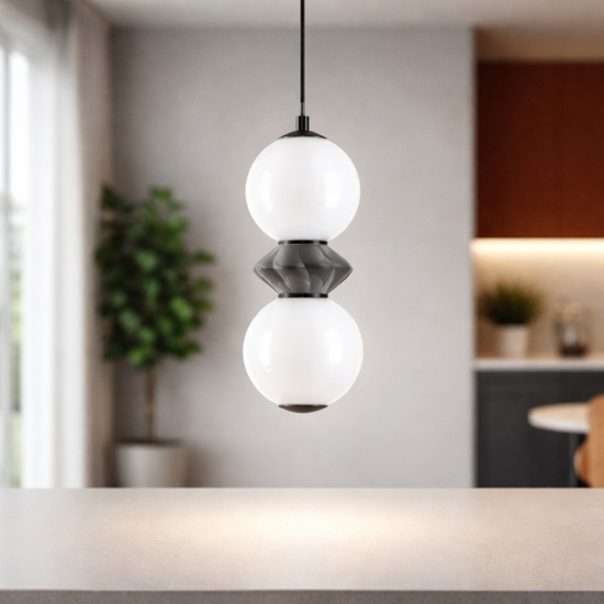 Lampada sospensione led 3000k vetro ceramica