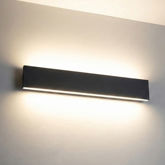 Applique led 18w 3000k antracite moderno rettangolare