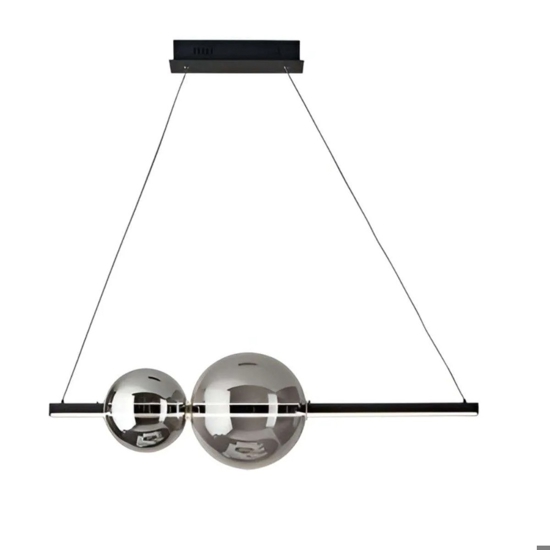 Lampadario moderno ondaluce so fufi nero led 4000k