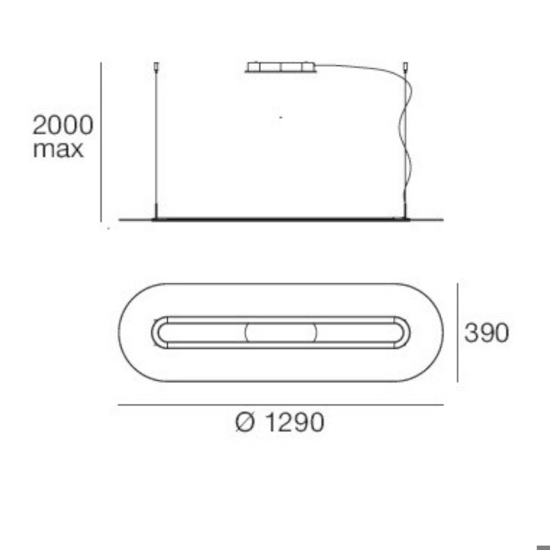 Optiline stilnovo lampadario moderno bianco led 47w dimmerabile